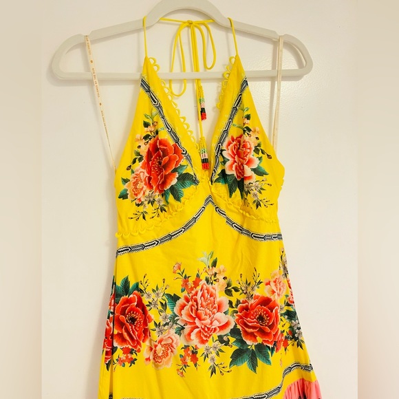 Farm Rio floral halter dress xs - Picture 3 of 6